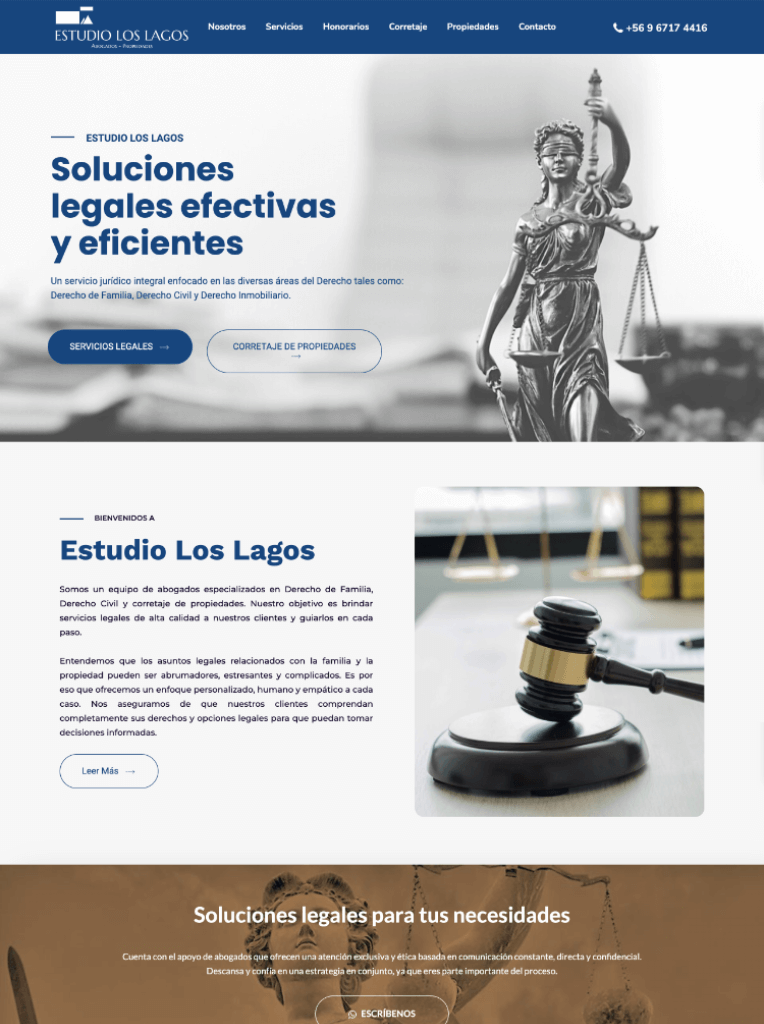 Página web para Estudio Los Lagos