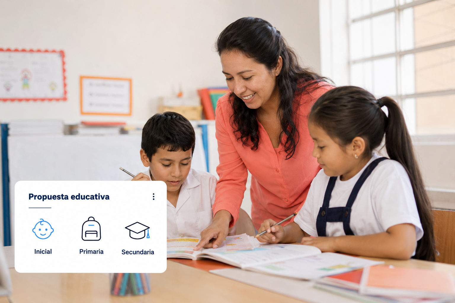 Propuesta educativa por niveles presentada en la web del colegio