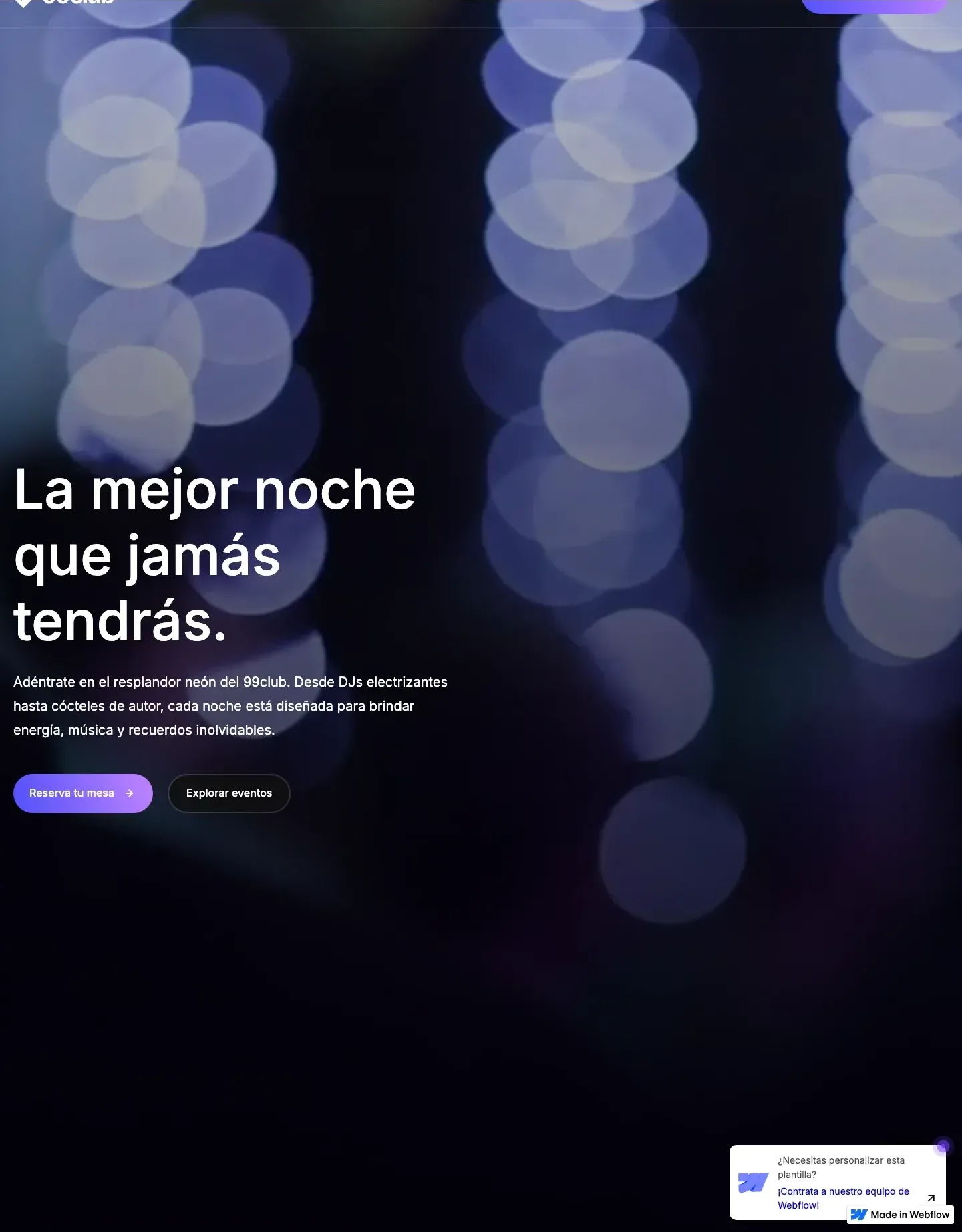 Diseño de página web para música y entretenimiento