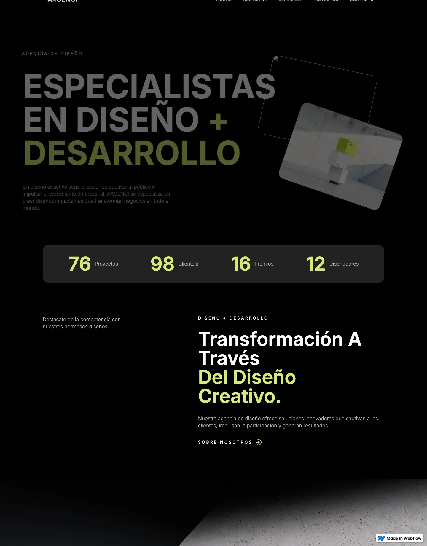 Diseño de página web para agencias y estudios