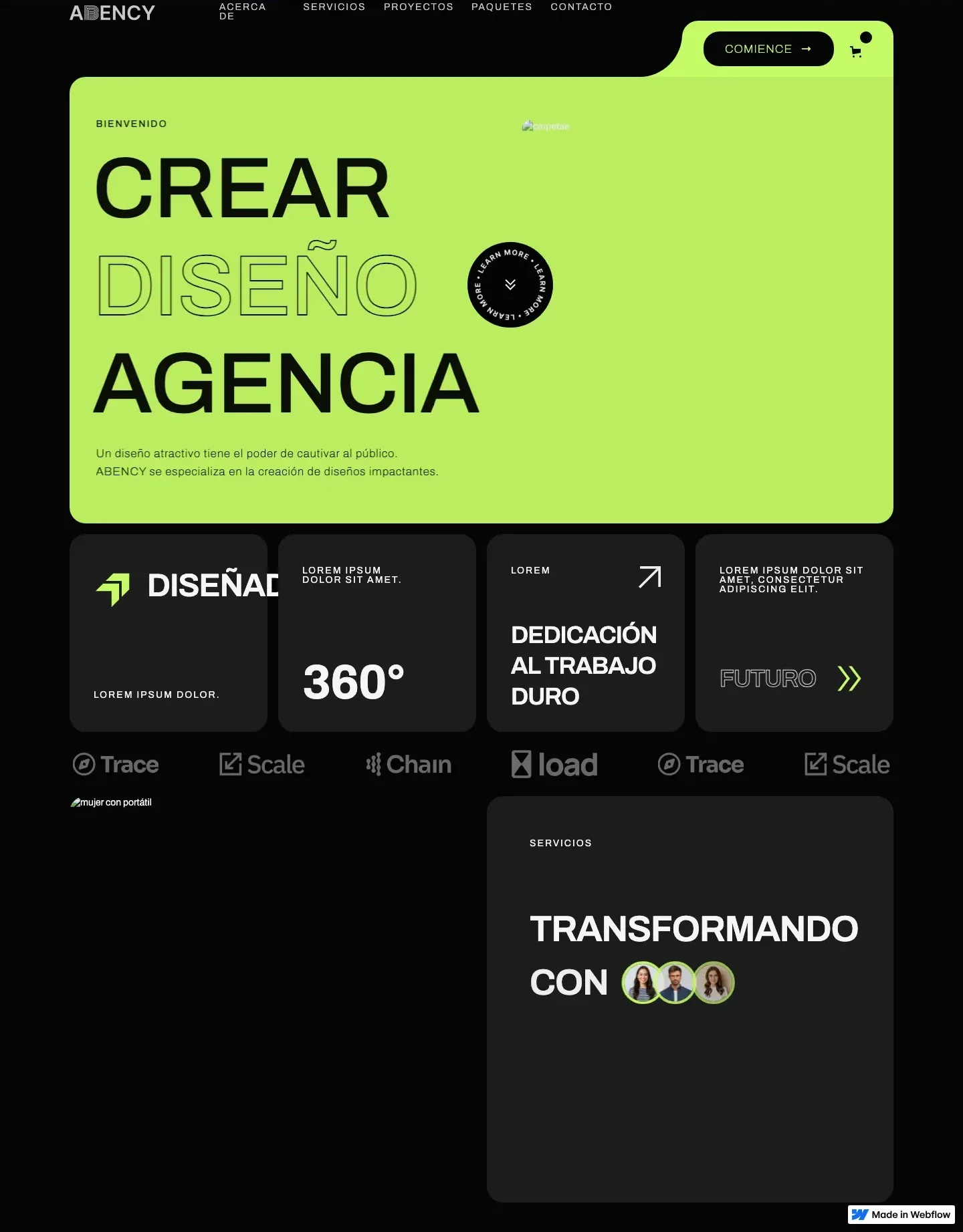 Diseño de página web para agencias y estudios