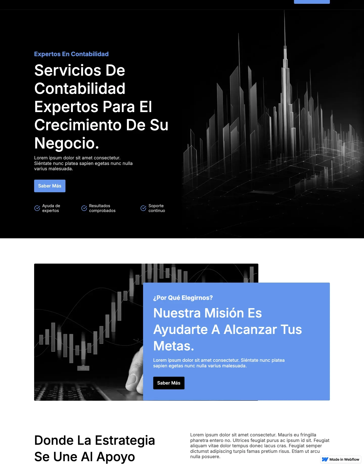 Diseño de página web para finanzas y seguros