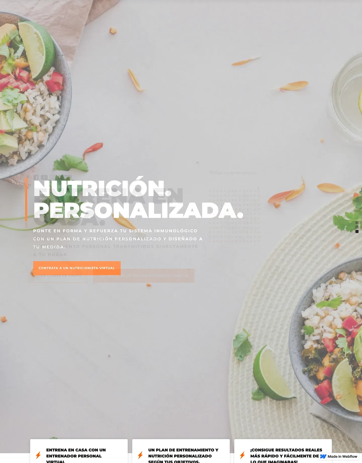 Diseño de página web para gimnasios