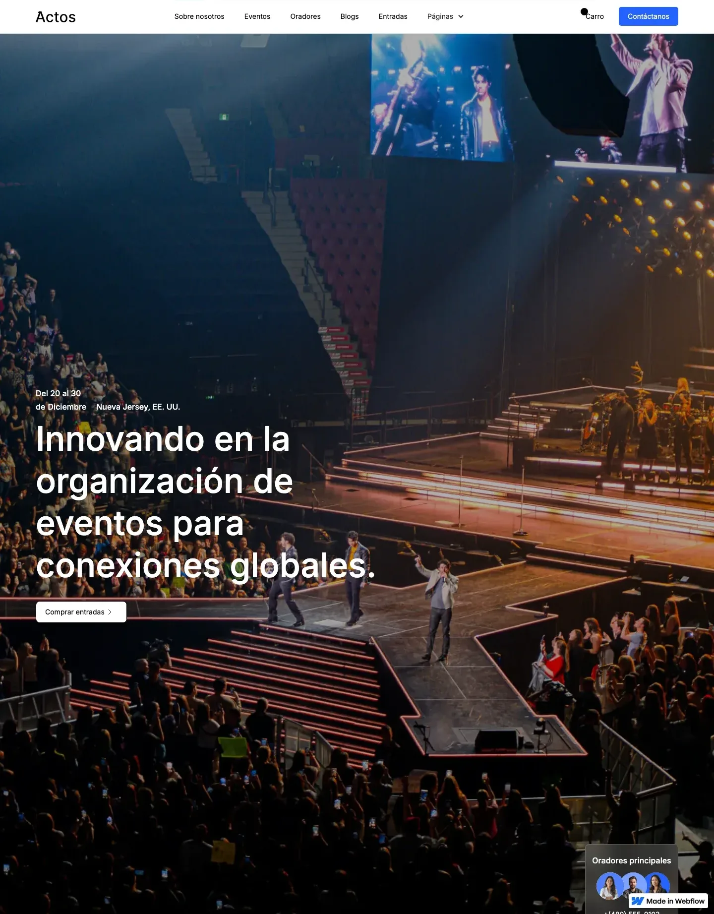 Diseño de página web para fotografía y eventos