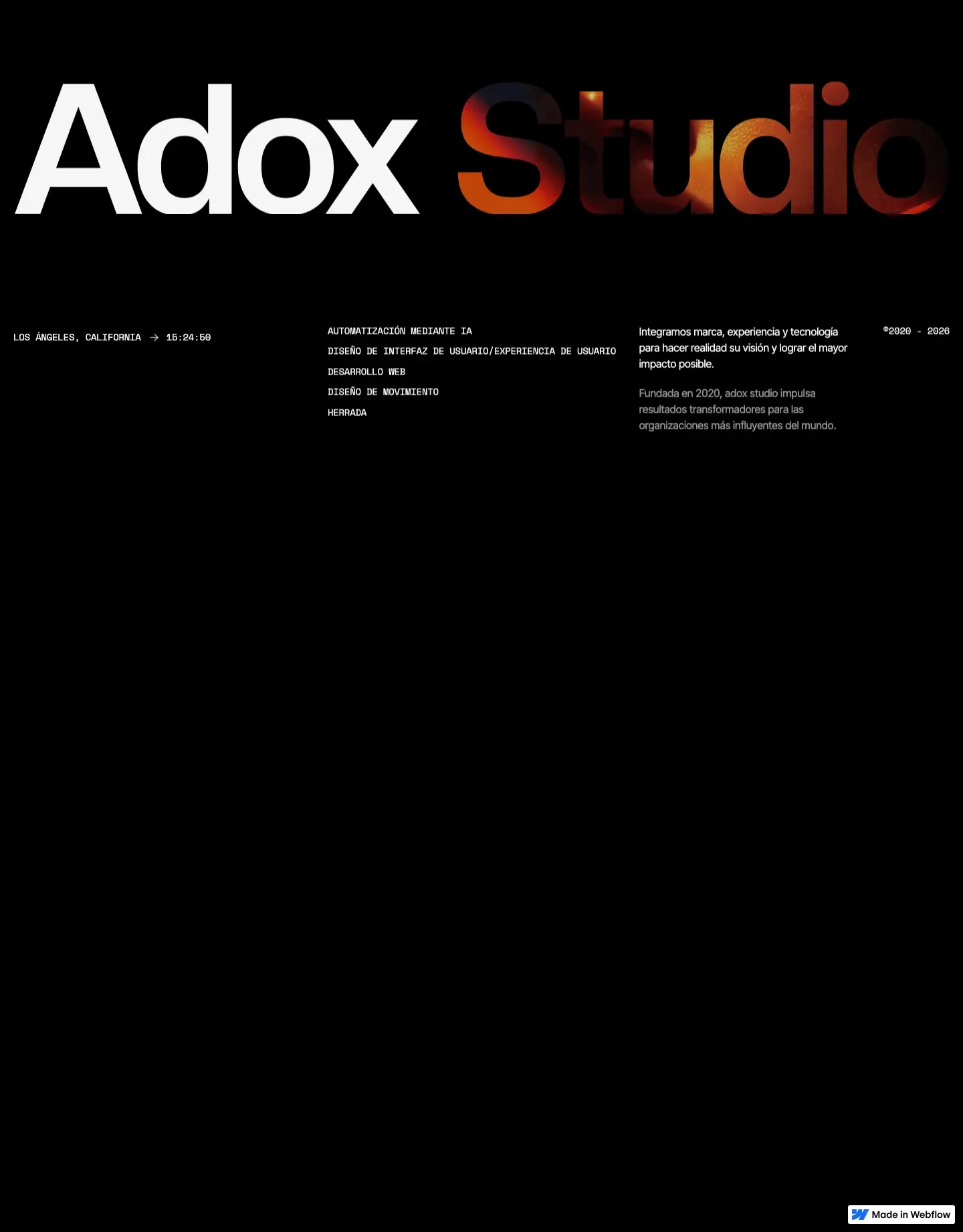 Diseño de página web para agencias y estudios