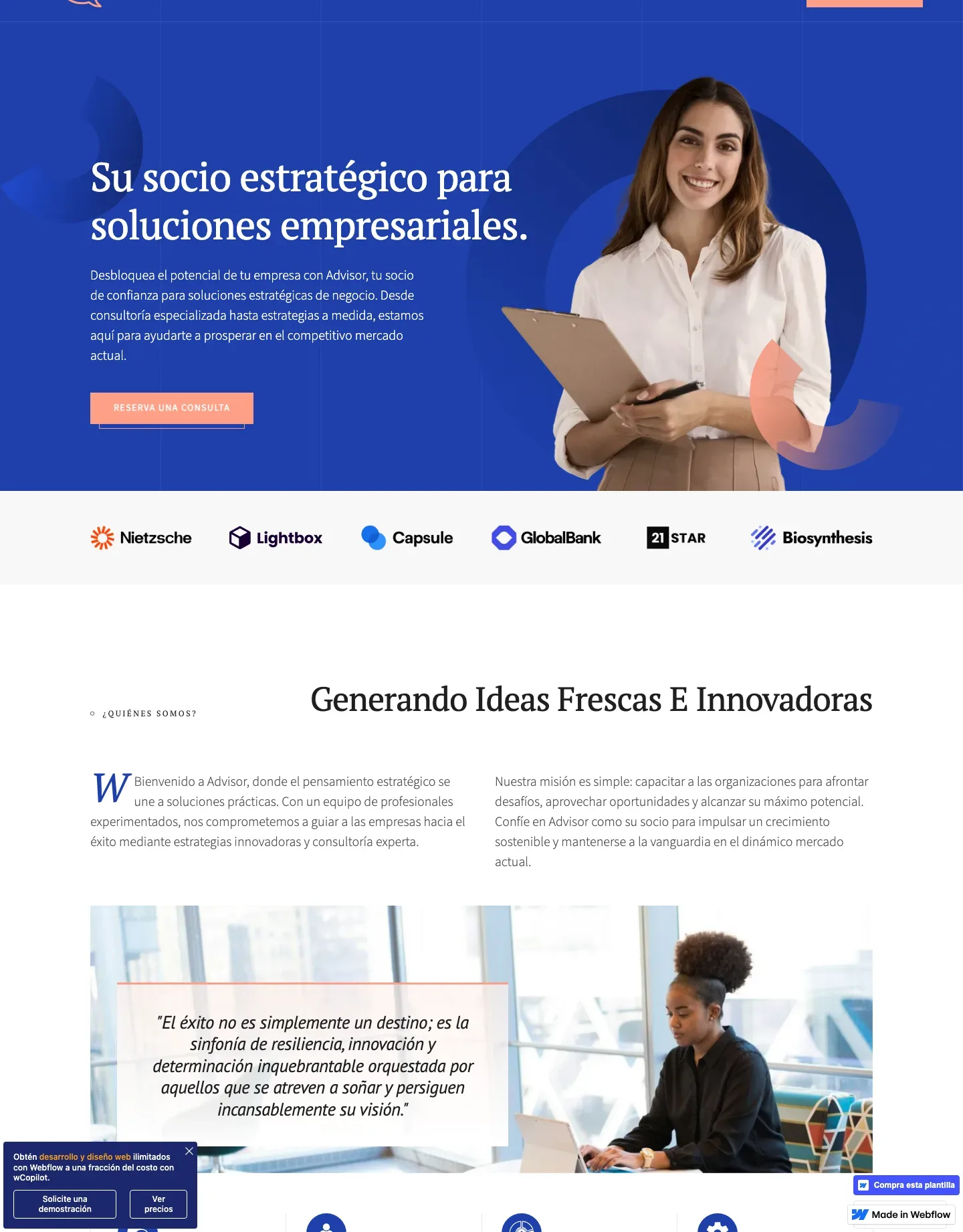 Diseño de página web para consultoría y coaching