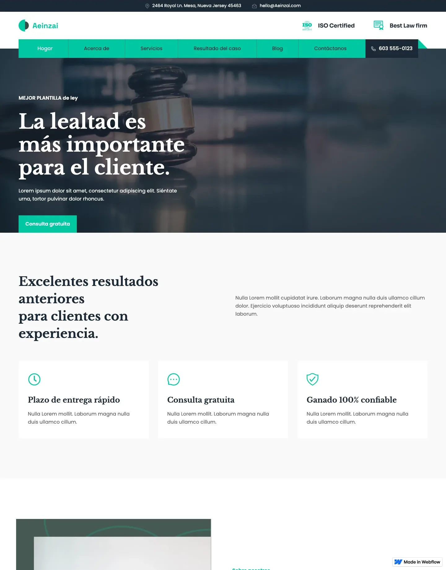 Diseño de página web para abogados