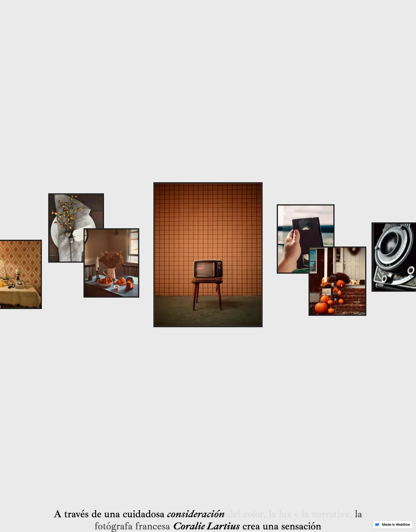 Diseño de página web para fotografía y eventos