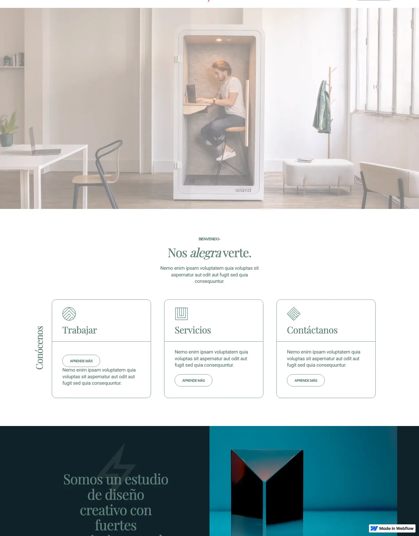 Diseño de página web para agencias y estudios