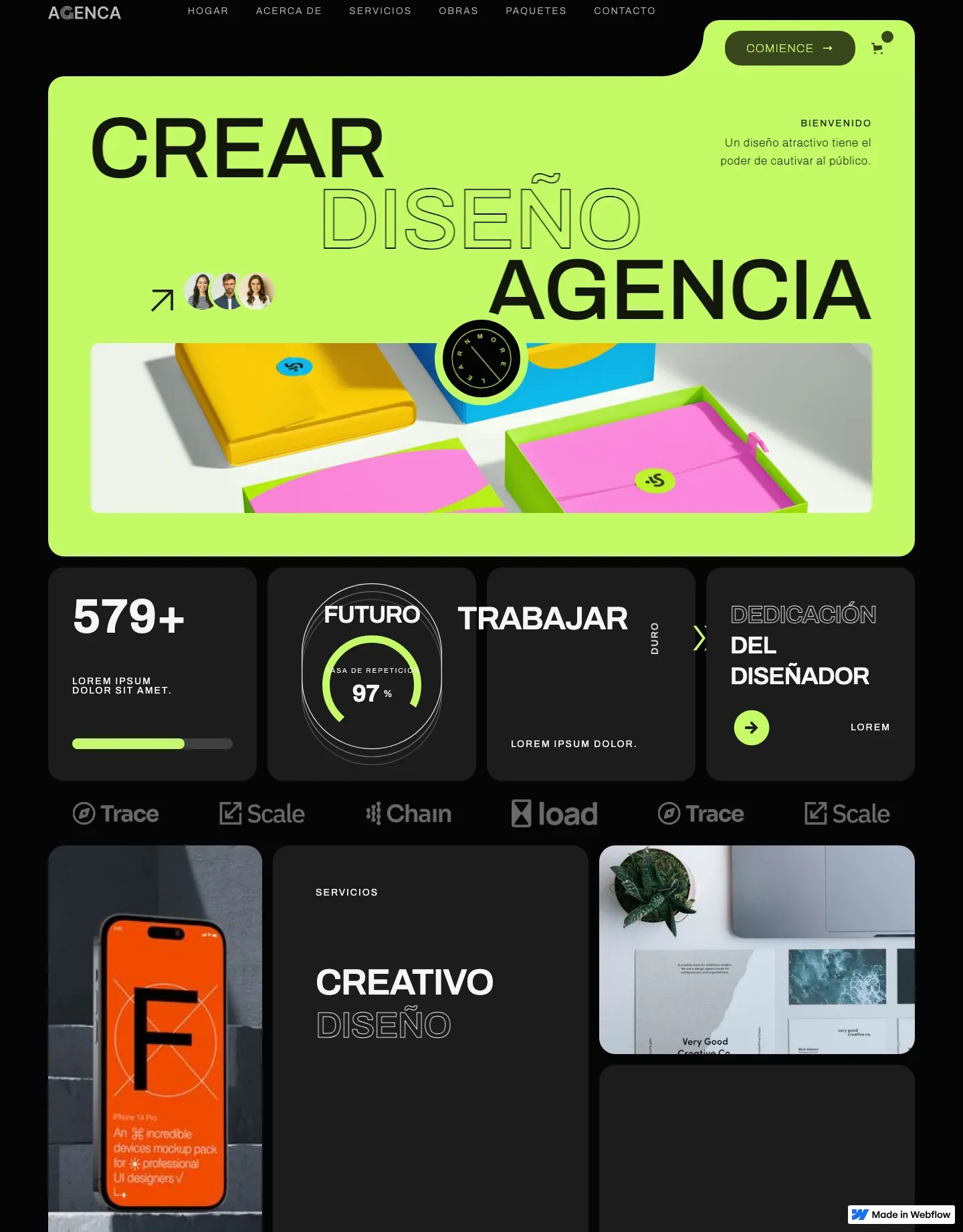 Diseño de página web para agencias y estudios