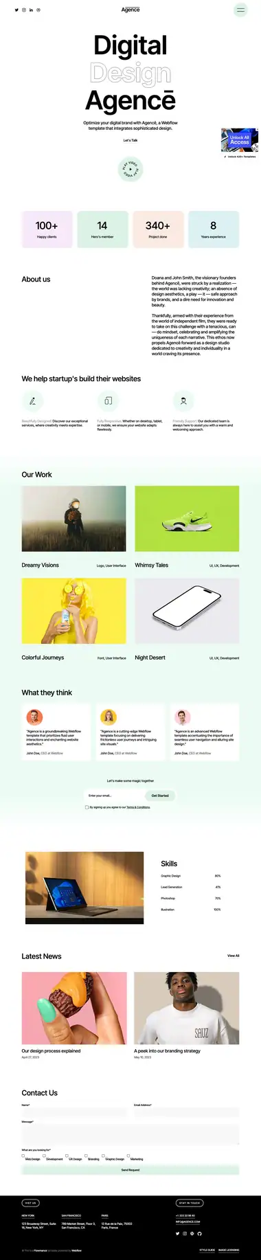 Diseño de página web para agencias y estudios