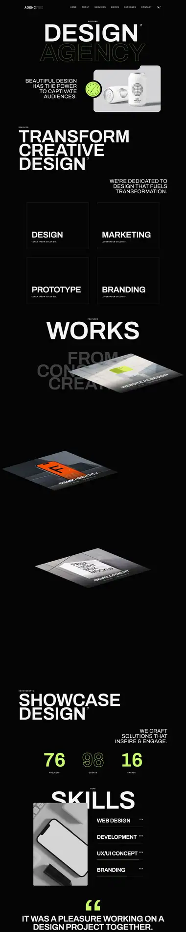 Diseño de página web para agencias y estudios