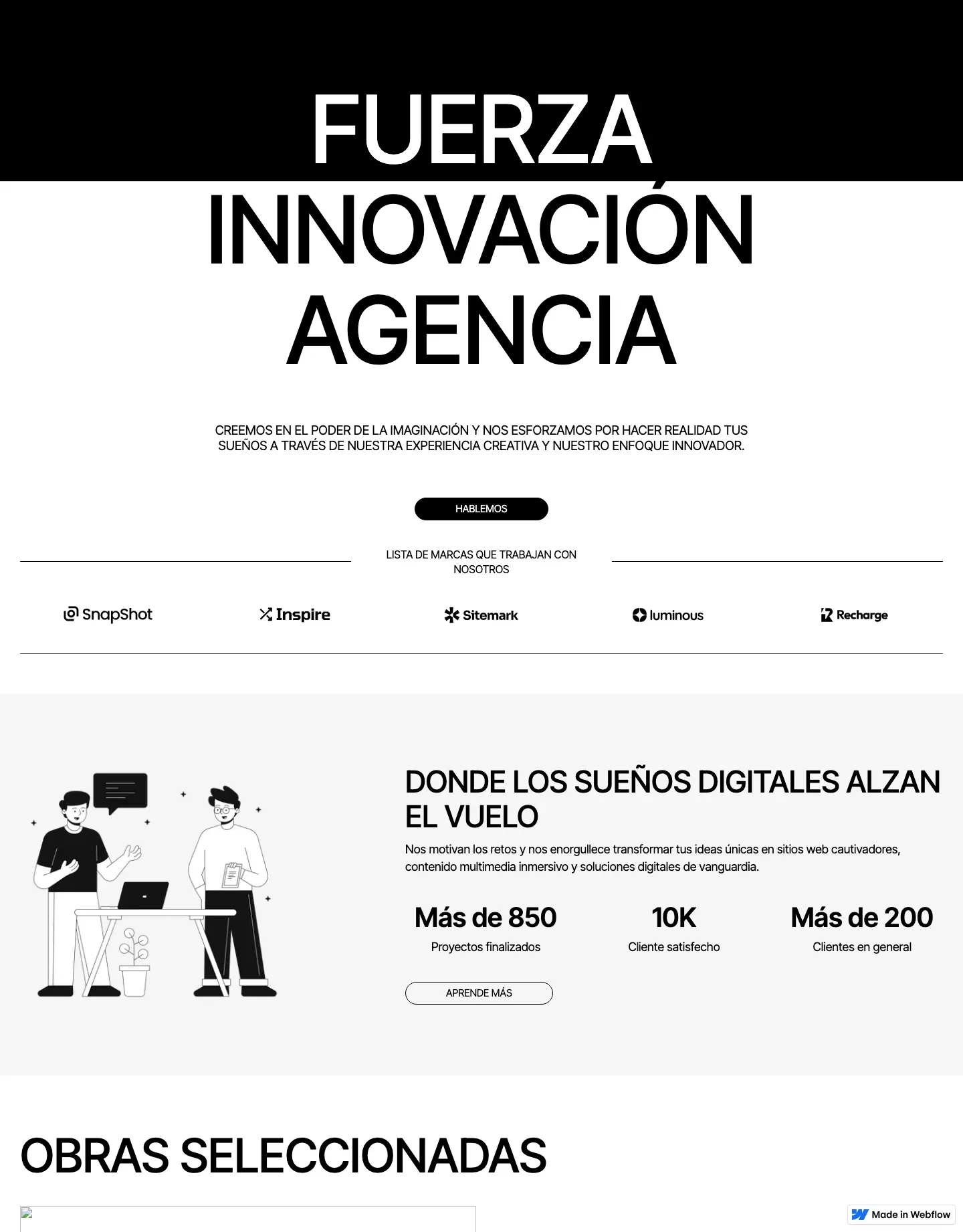 Diseño de página web para agencias y estudios