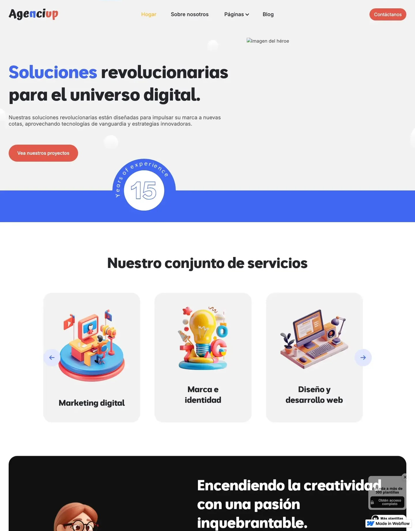 Diseño de página web para agencias y estudios