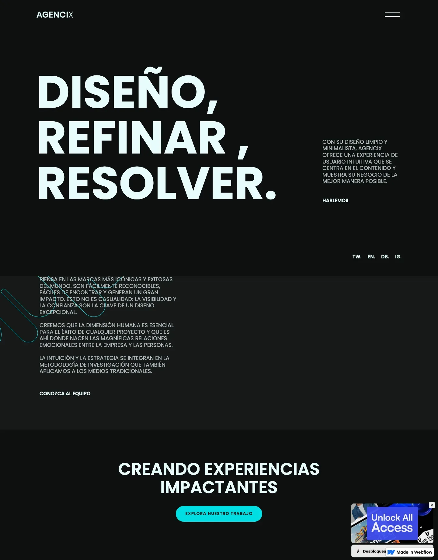 Diseño de página web para agencias y estudios