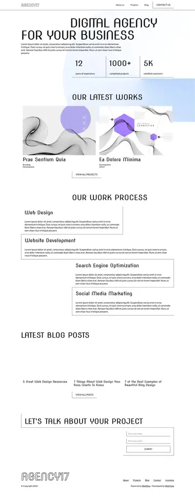 Diseño de página web para agencias y estudios