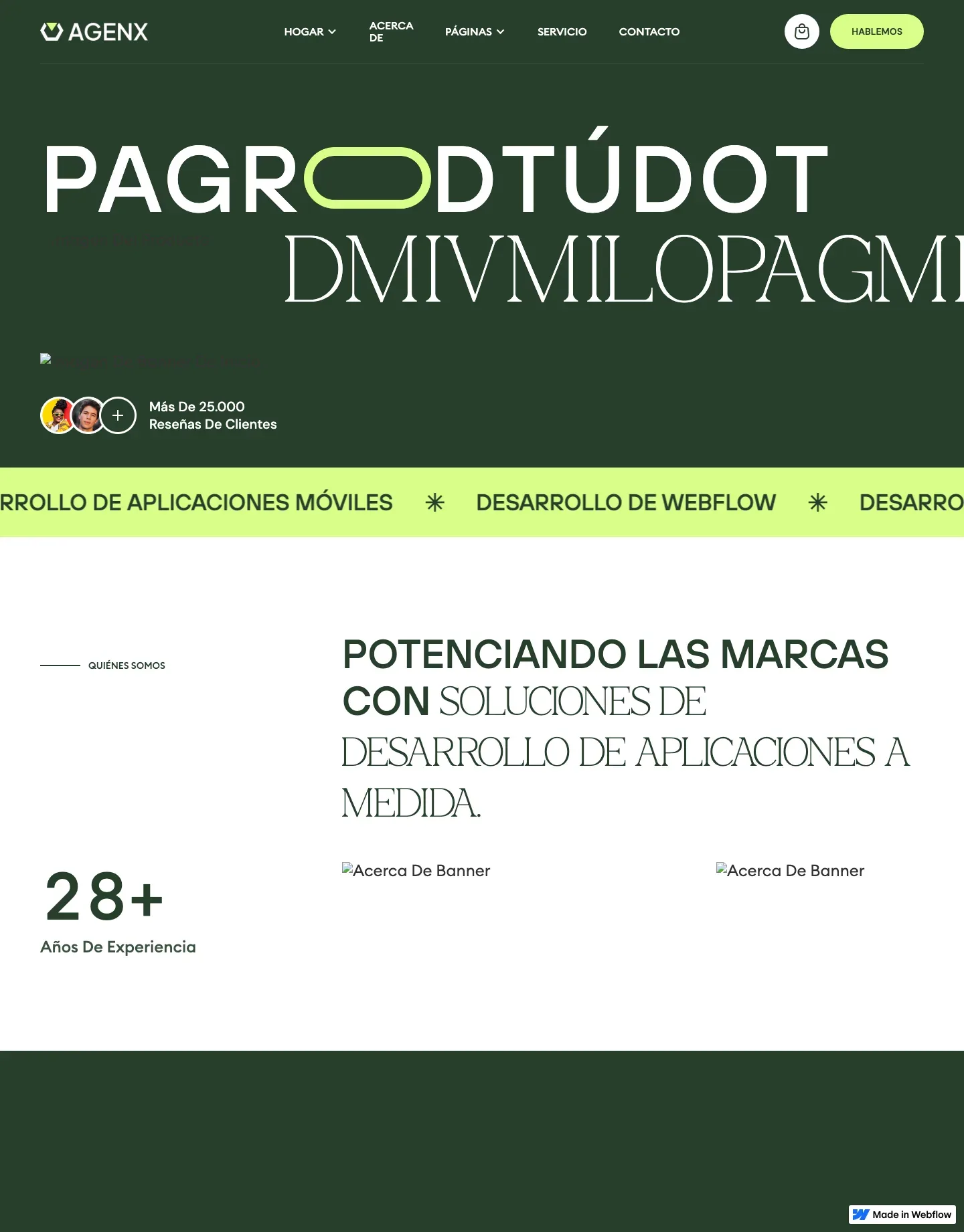 Diseño de página web para agencias y estudios
