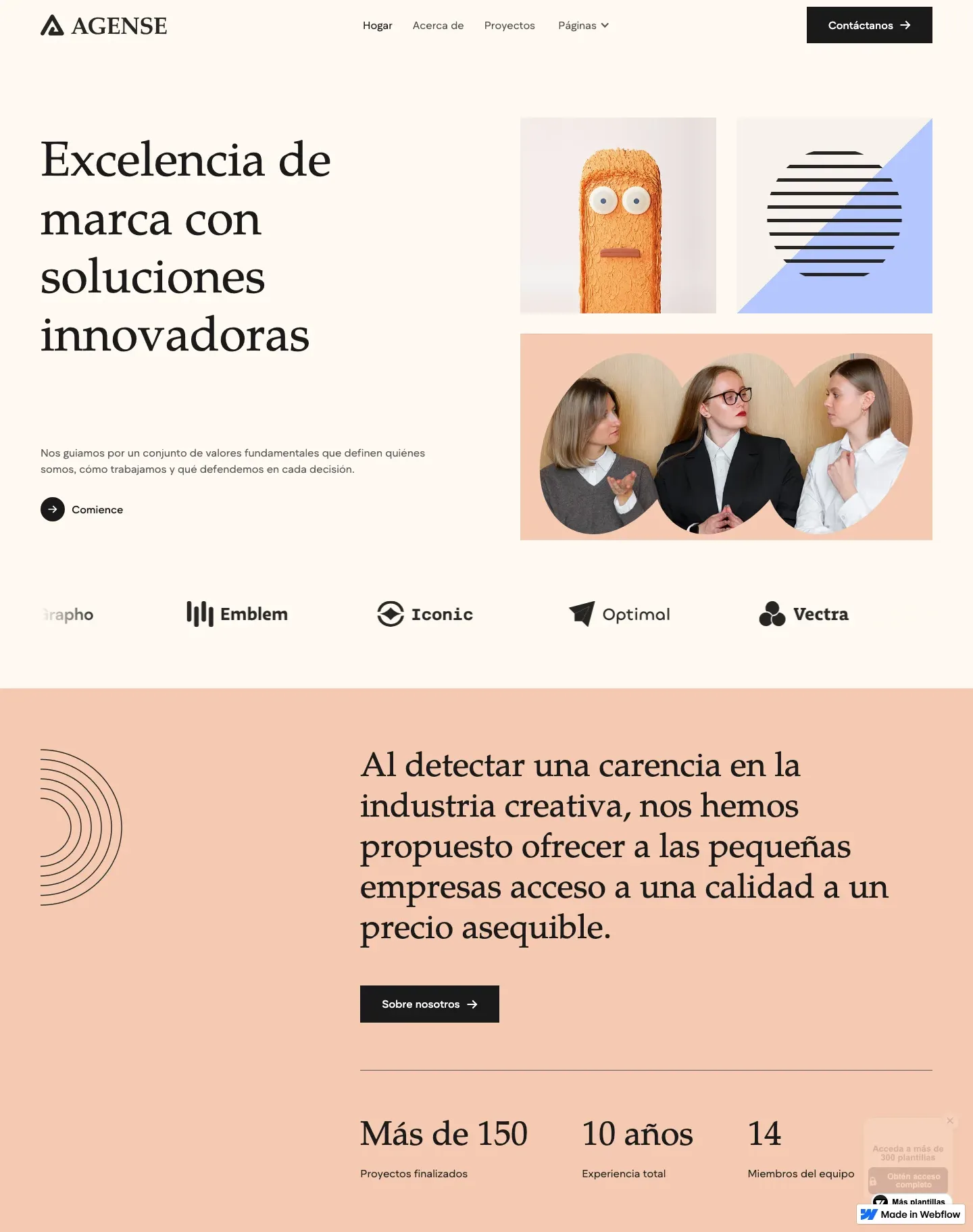 Diseño de página web para agencias y estudios