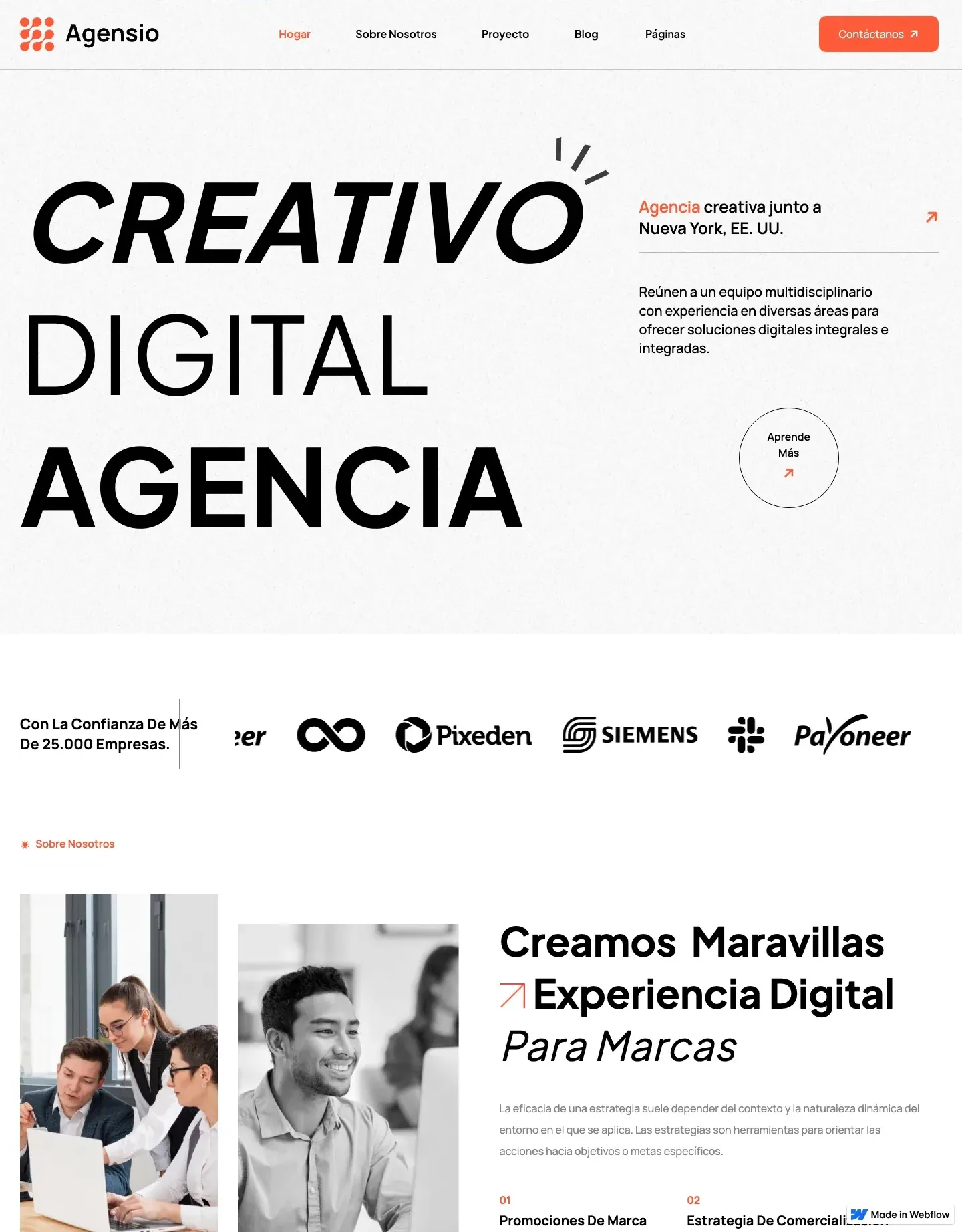 Diseño de página web para software y apps