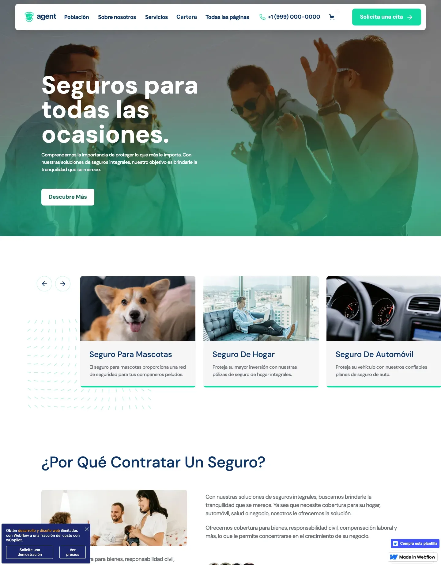 Diseño de página web para finanzas y seguros