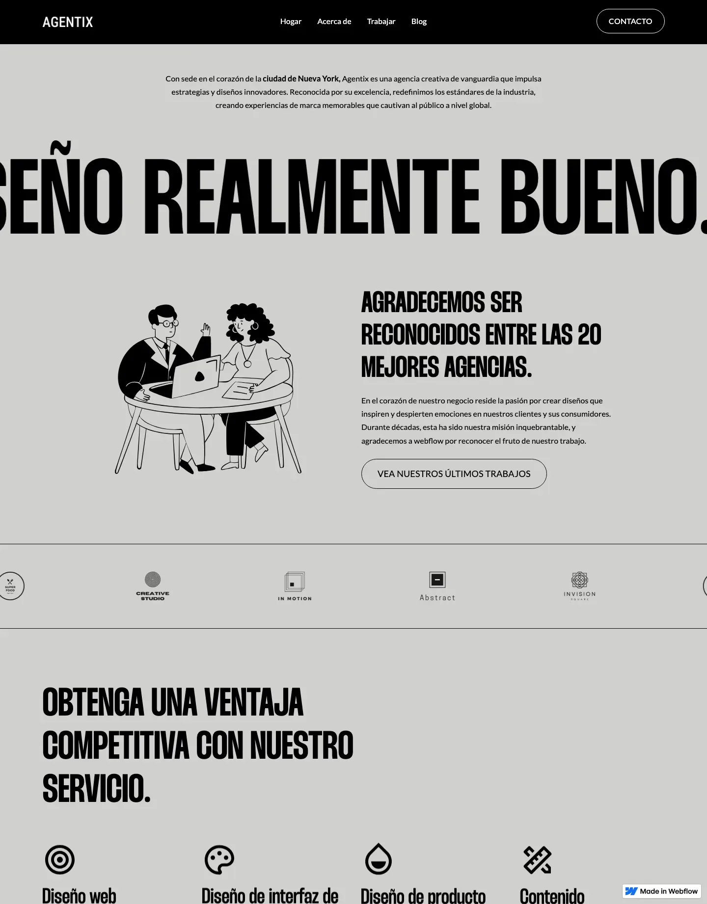 Diseño de página web para agencias y estudios