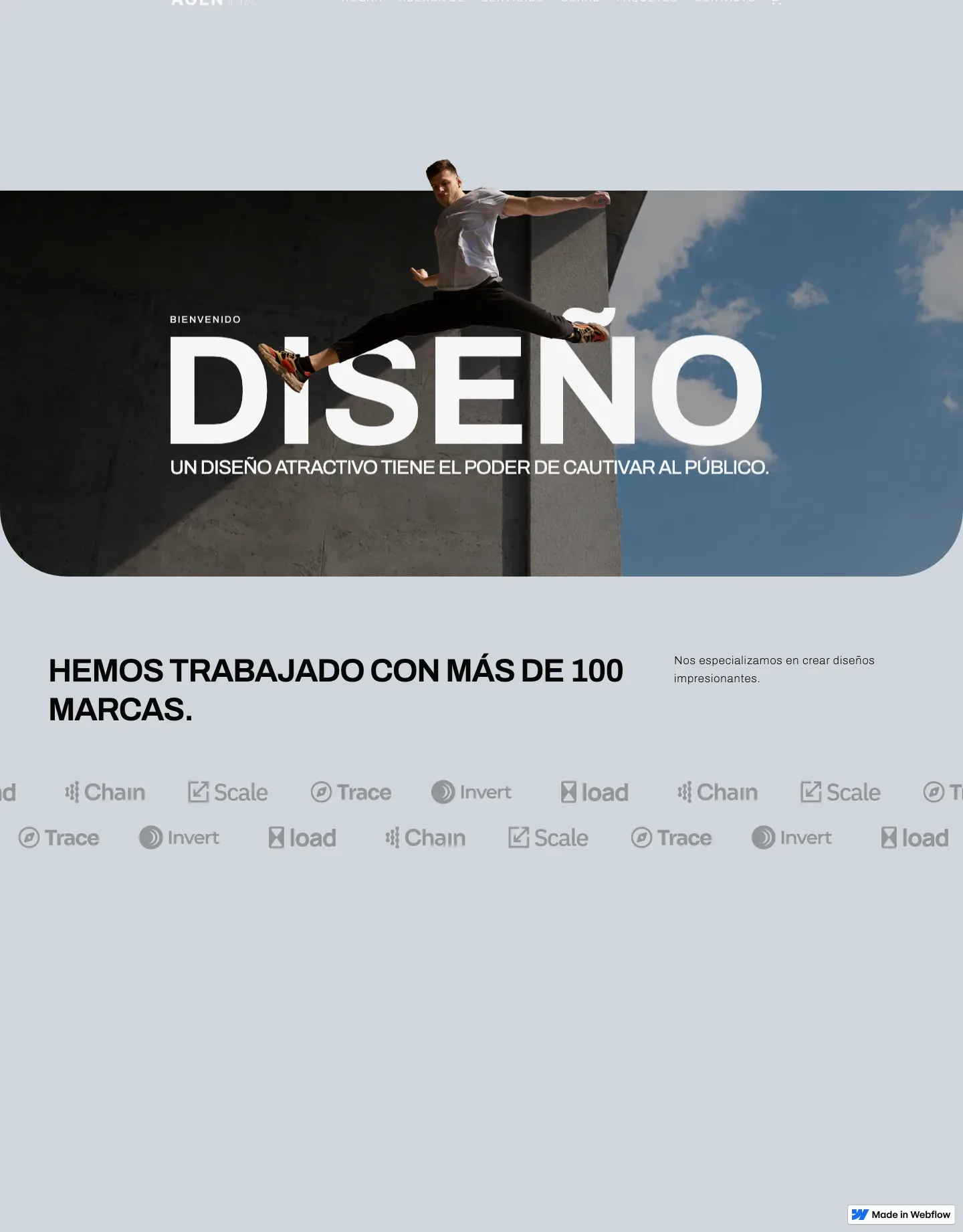 Diseño de página web para agencias y estudios
