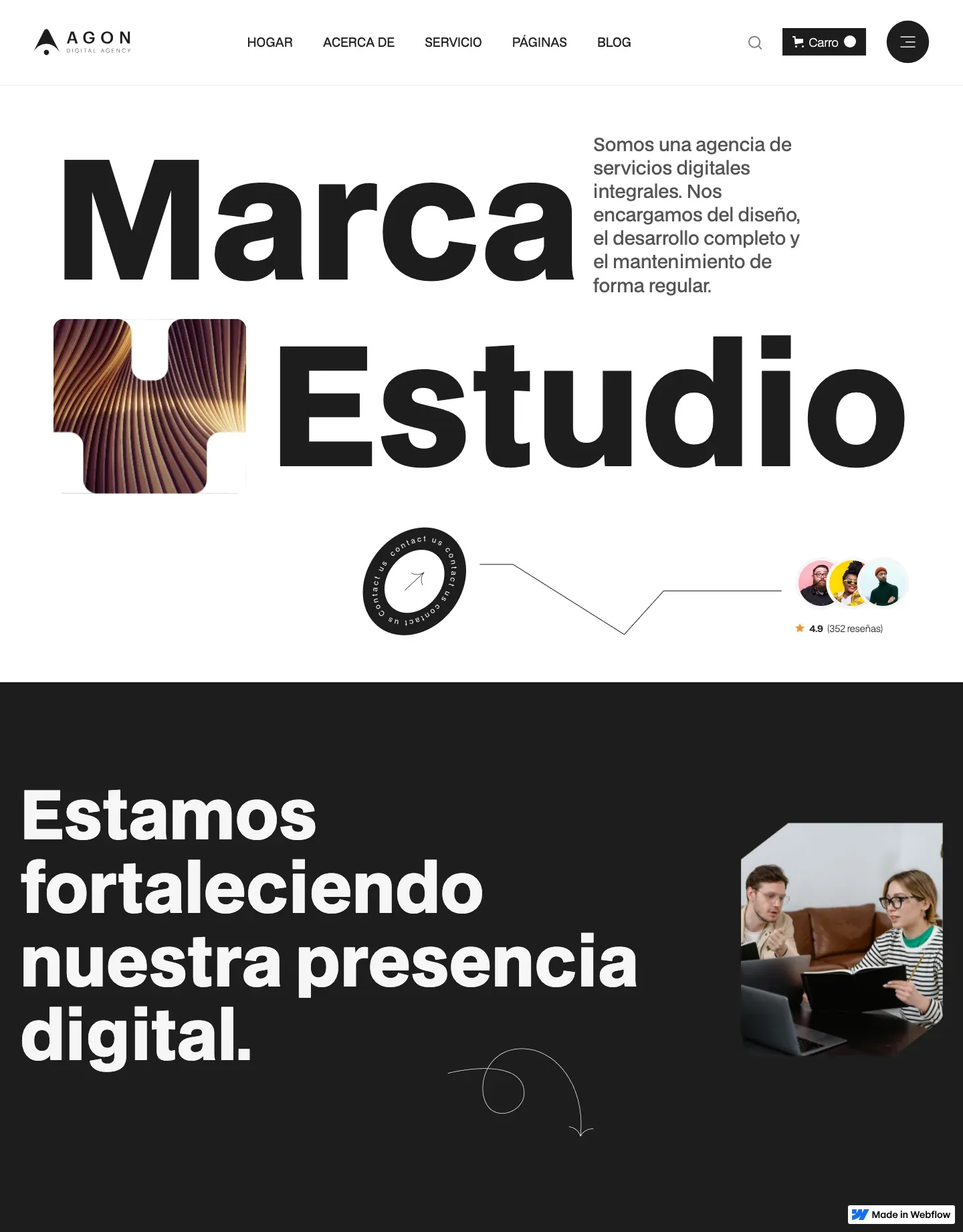 Diseño de página web para agencias y estudios