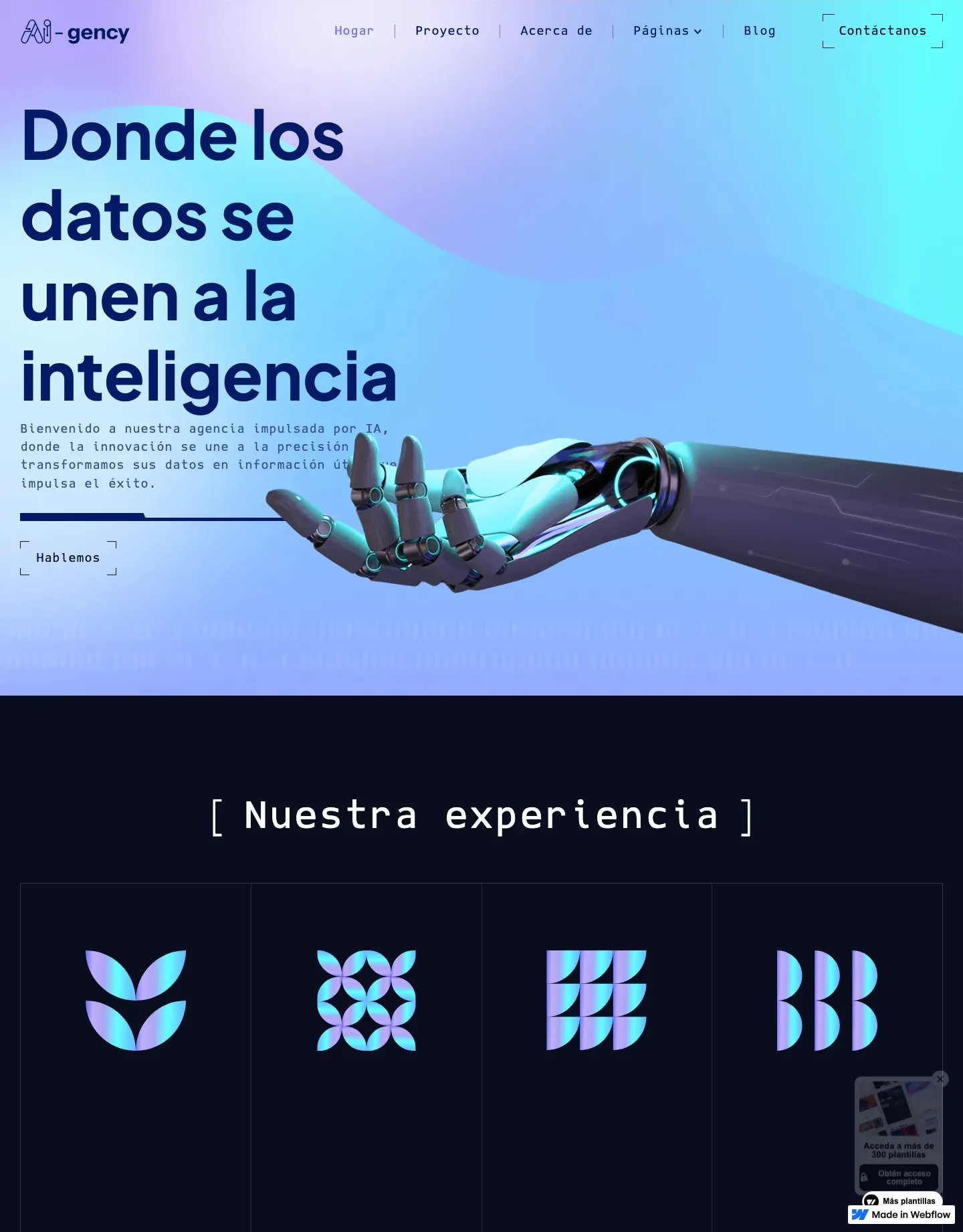 Diseño de página web para software y apps