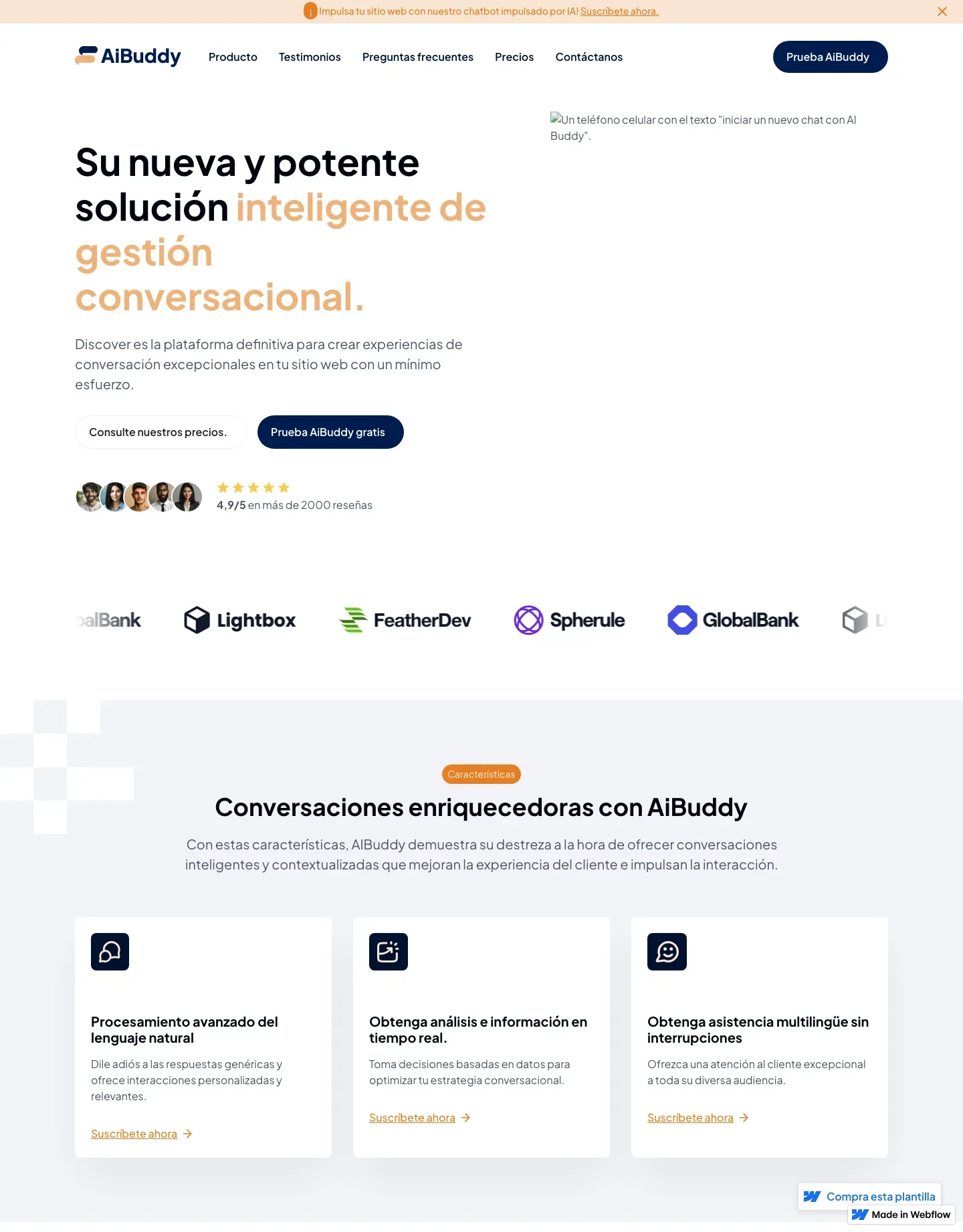 Diseño de página web para landing pages