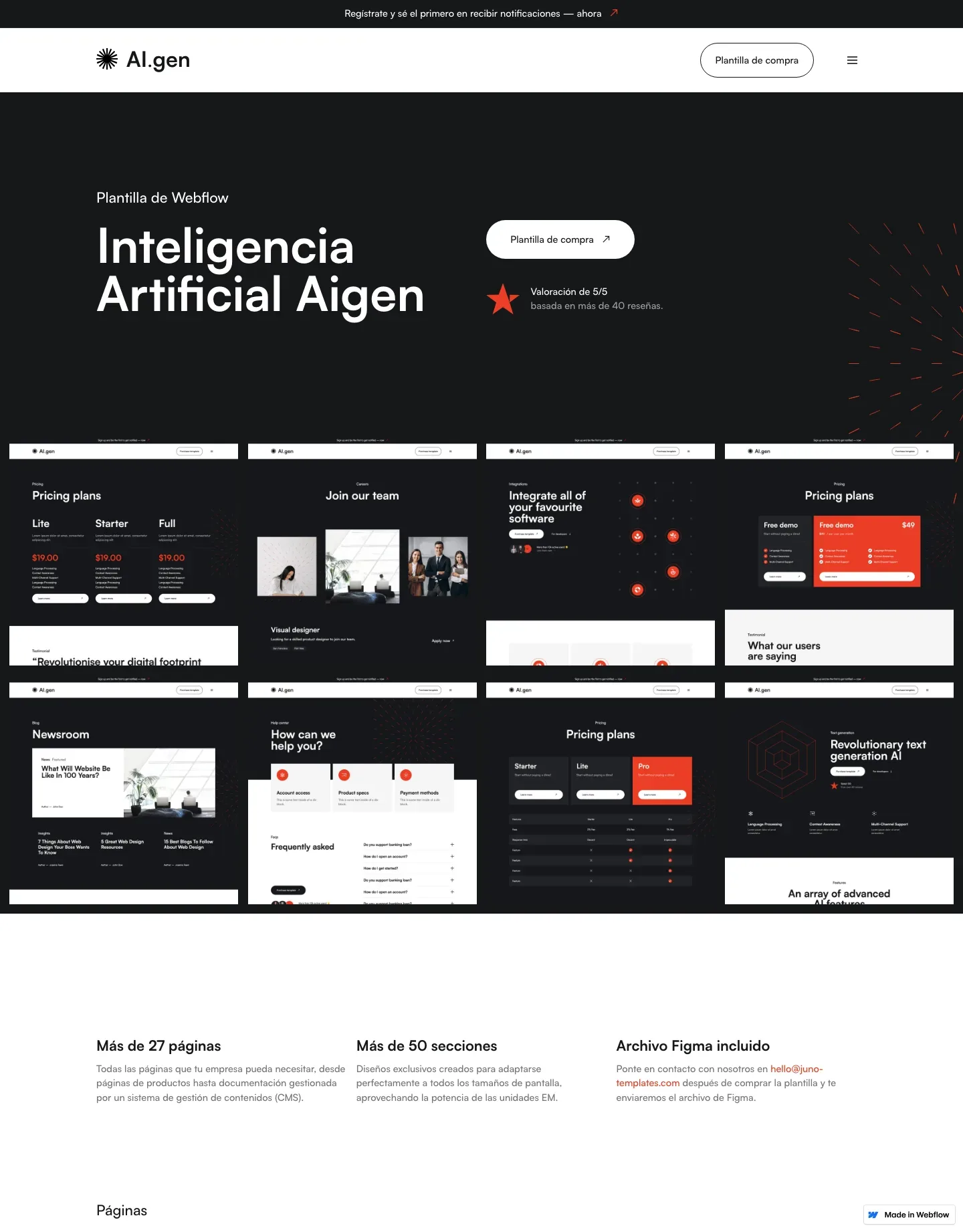 Diseño de página web para landing pages