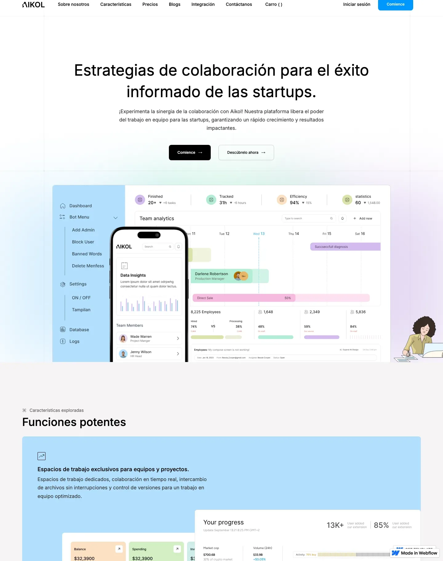 Diseño de página web para landing pages