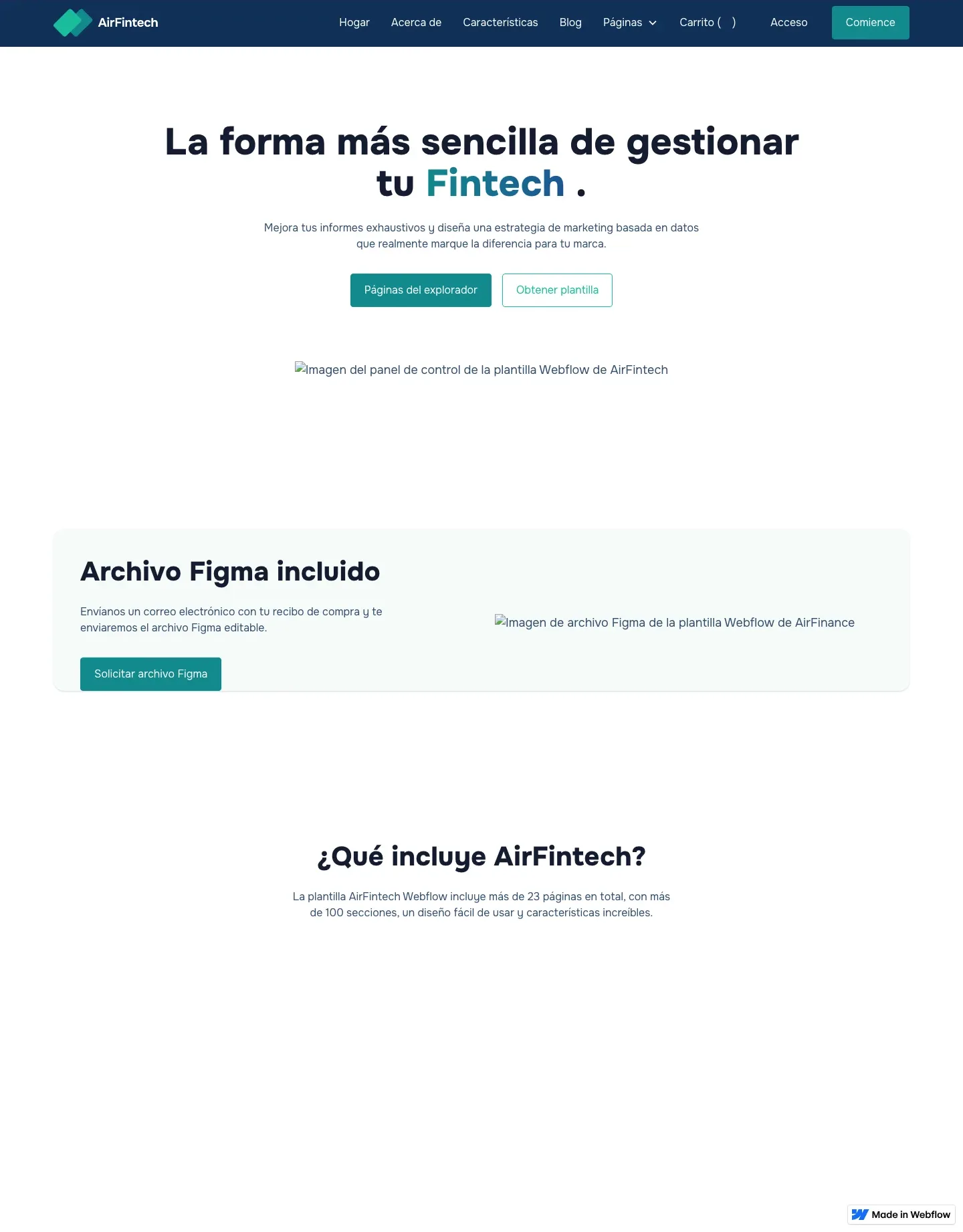 Diseño de página web para software y apps