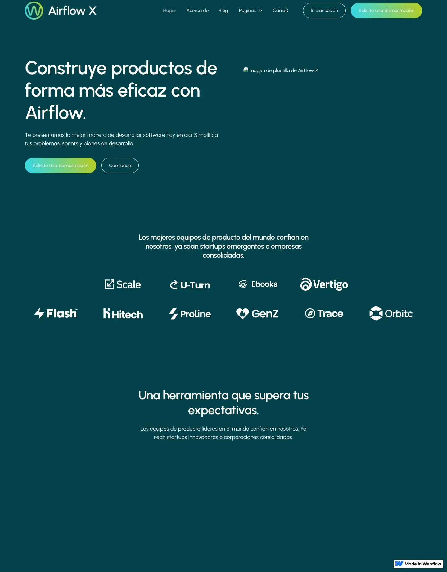 Diseño de página web para landing pages