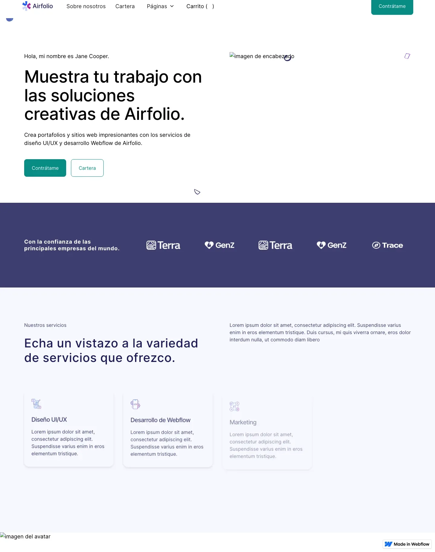 Diseño de página web para agencias y estudios