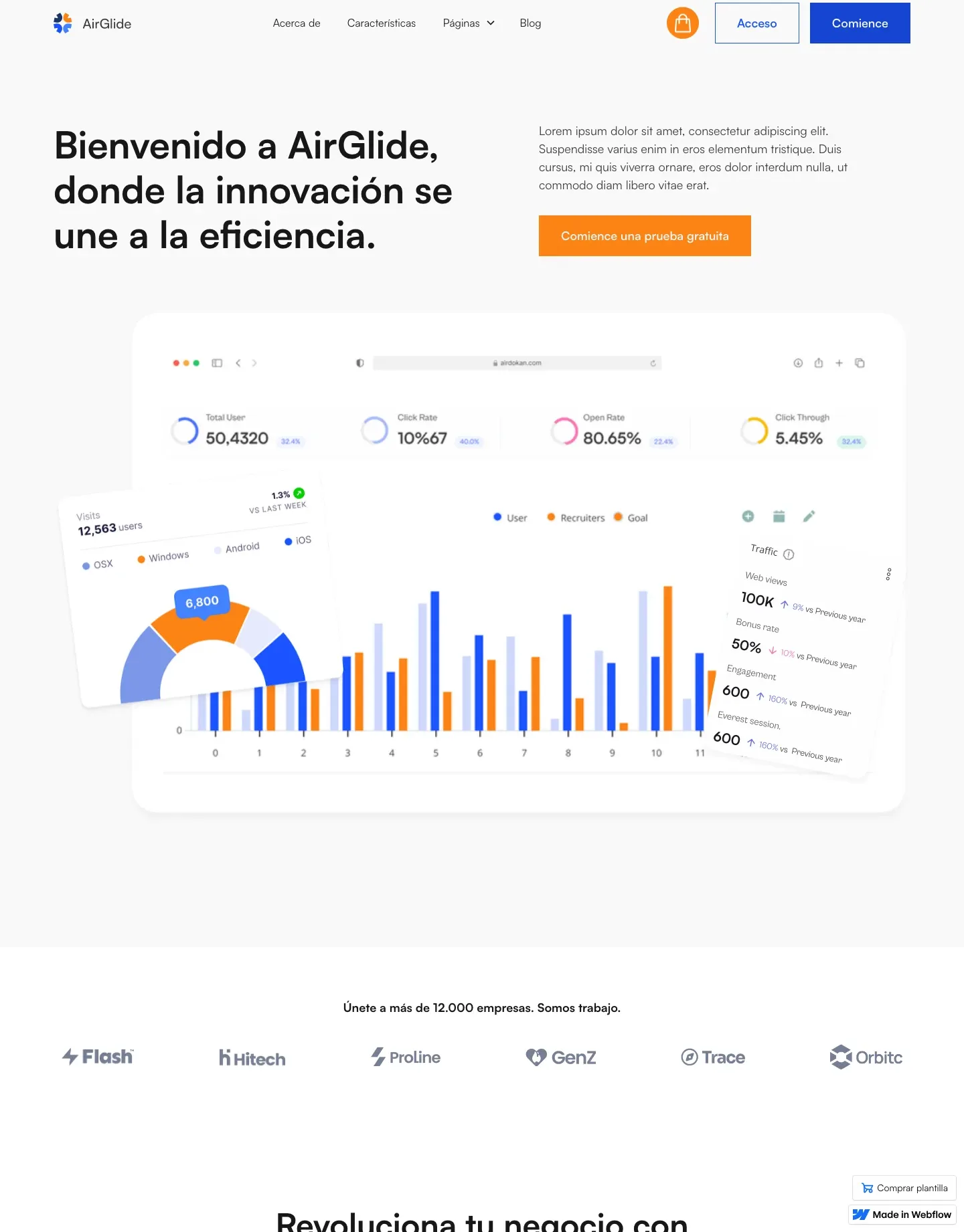 Diseño de página web para landing pages