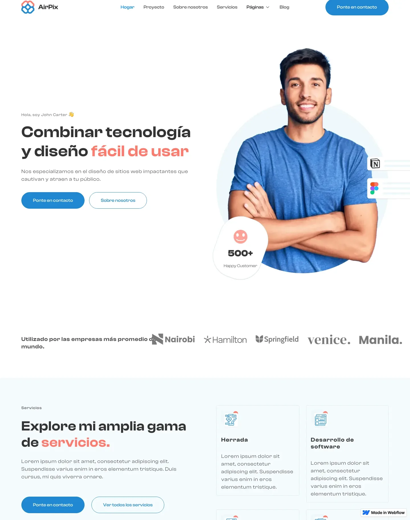 Diseño de página web para agencias y estudios