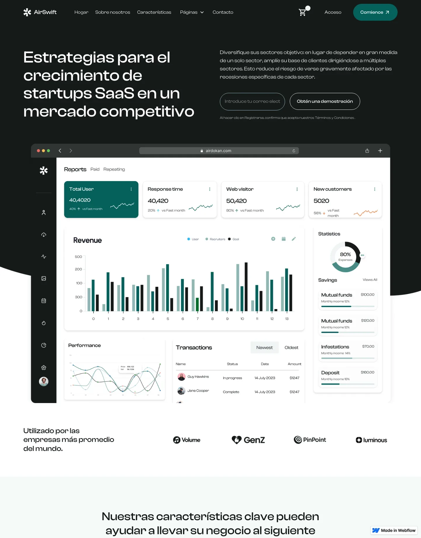 Diseño de página web para landing pages