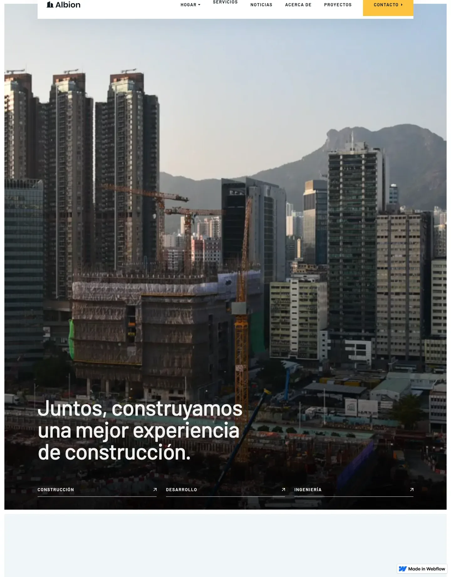 Diseño de página web para construcción y arquitectura