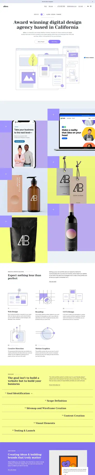 Diseño de página web para agencias y estudios