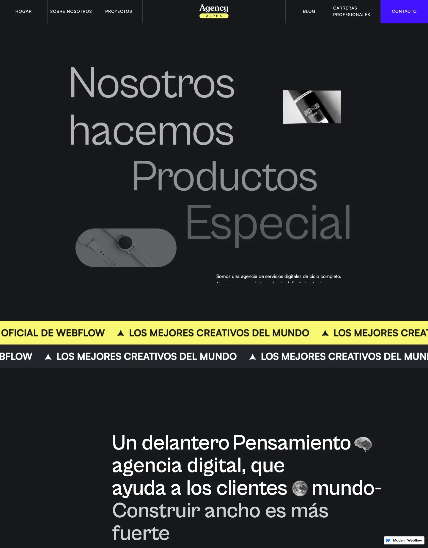 Diseño de página web para agencias y estudios