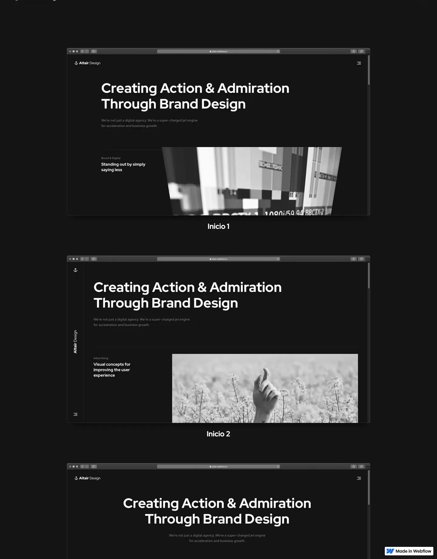 Diseño de página web para agencias y estudios