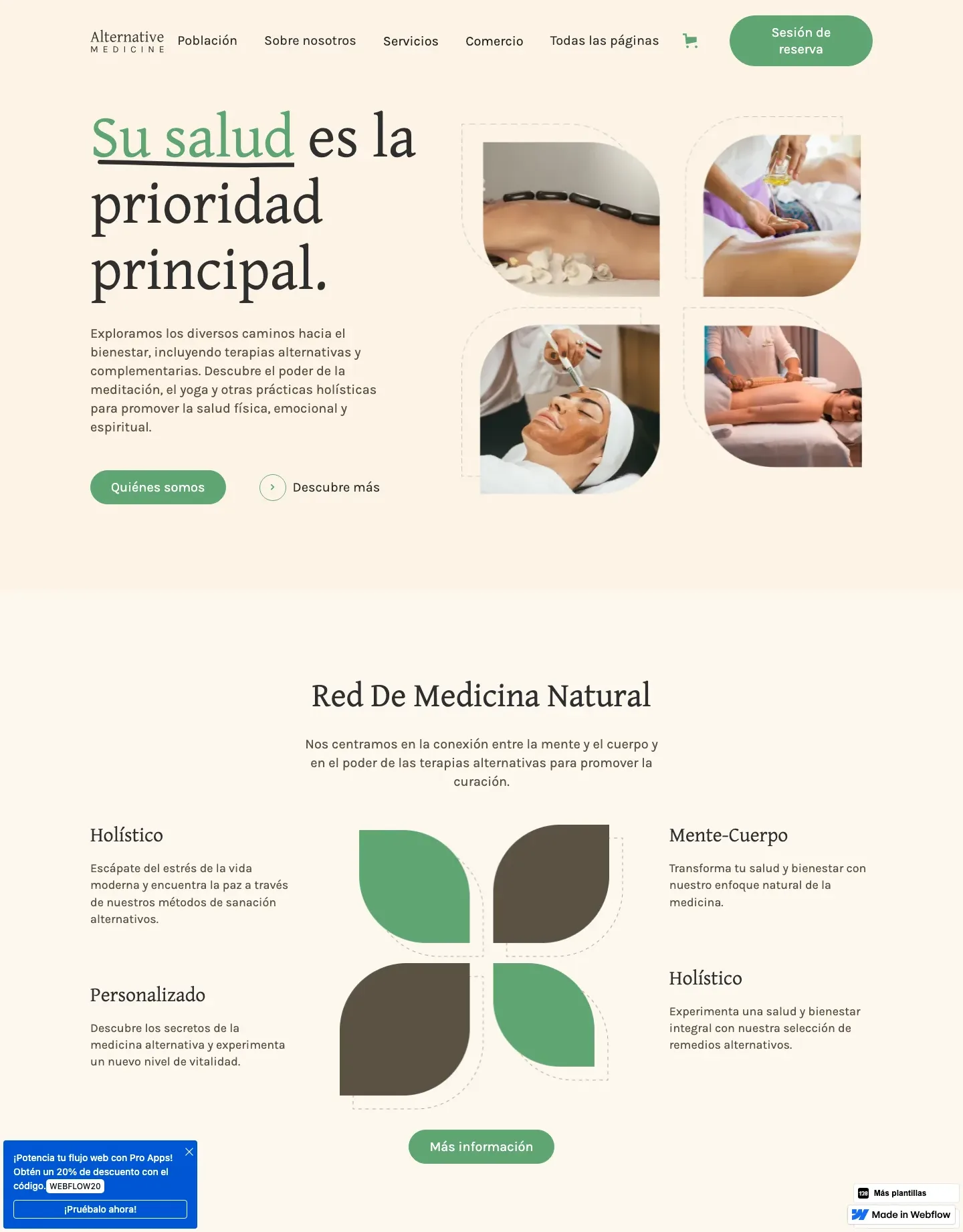 Diseño de página web para salud y bienestar