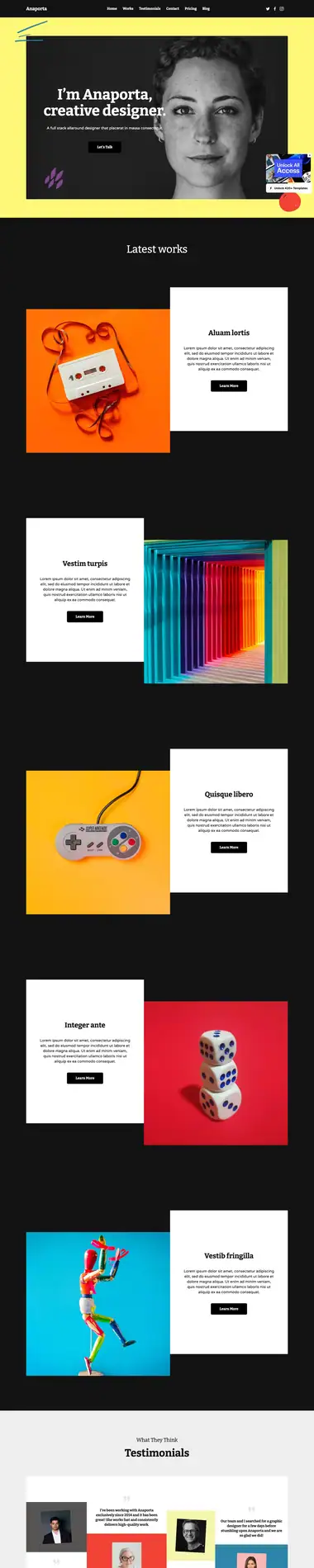 Diseño de página web para agencias y estudios