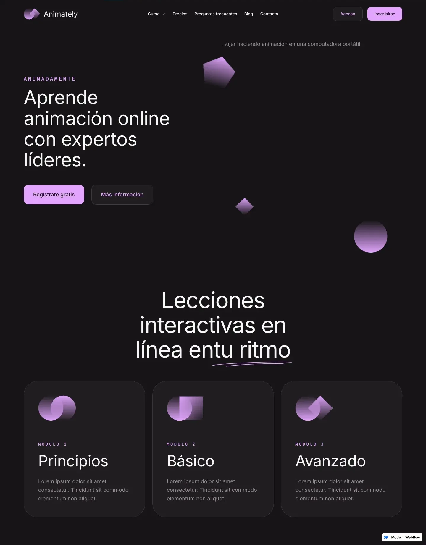 Diseño de página web para educación
