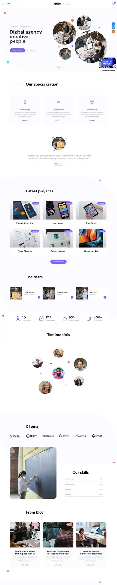 Diseño de página web para agencias y estudios