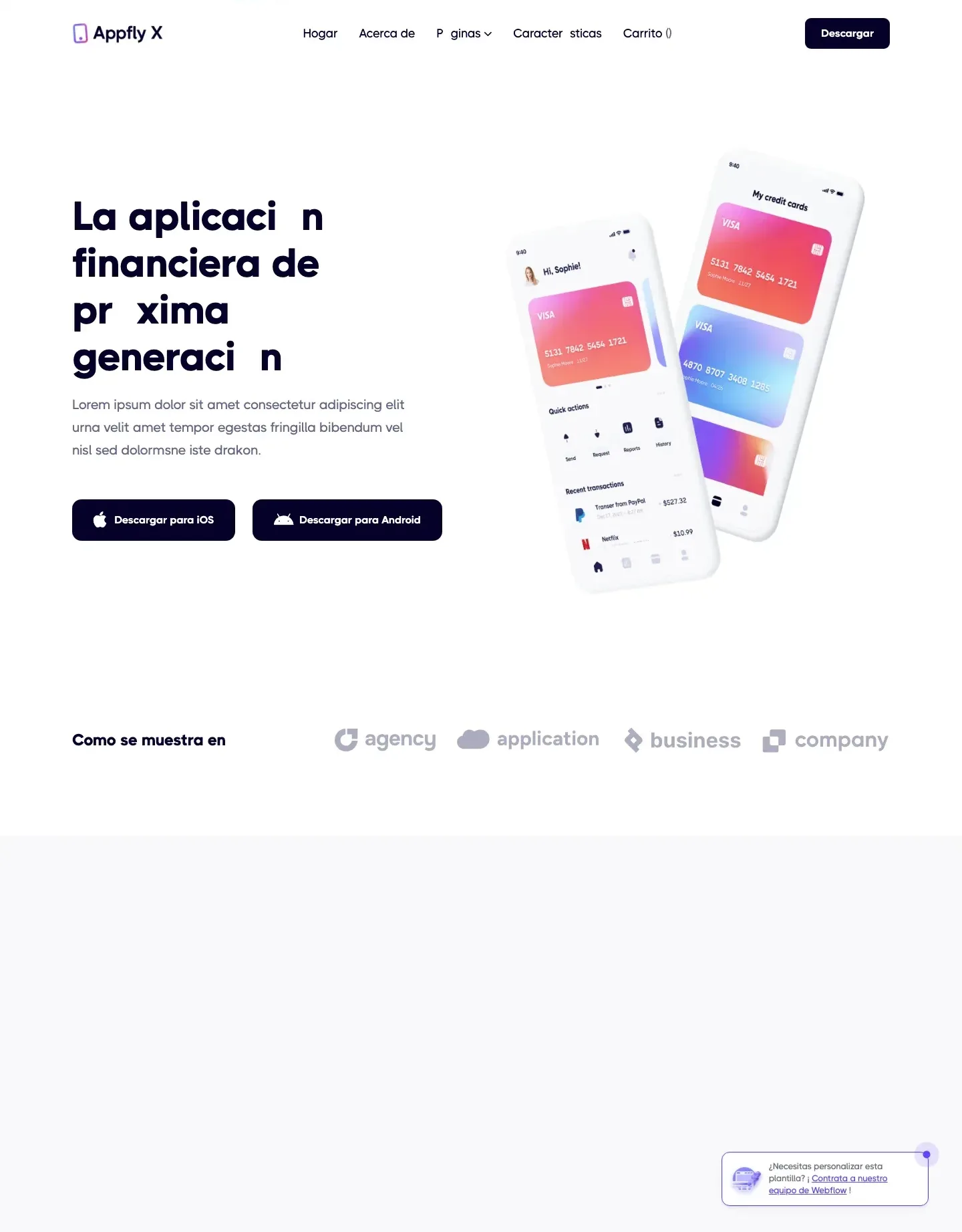 Diseño de página web para landing pages