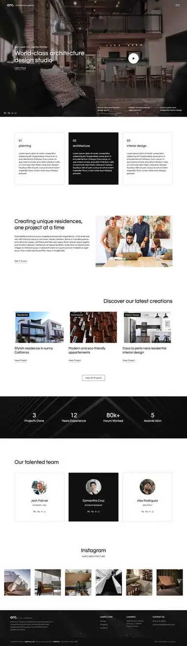 Diseño de página web para construcción y arquitectura
