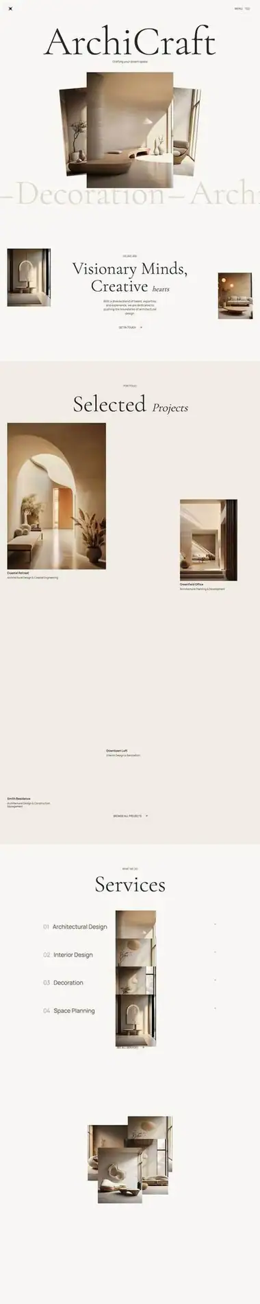Diseño de página web para construcción y arquitectura
