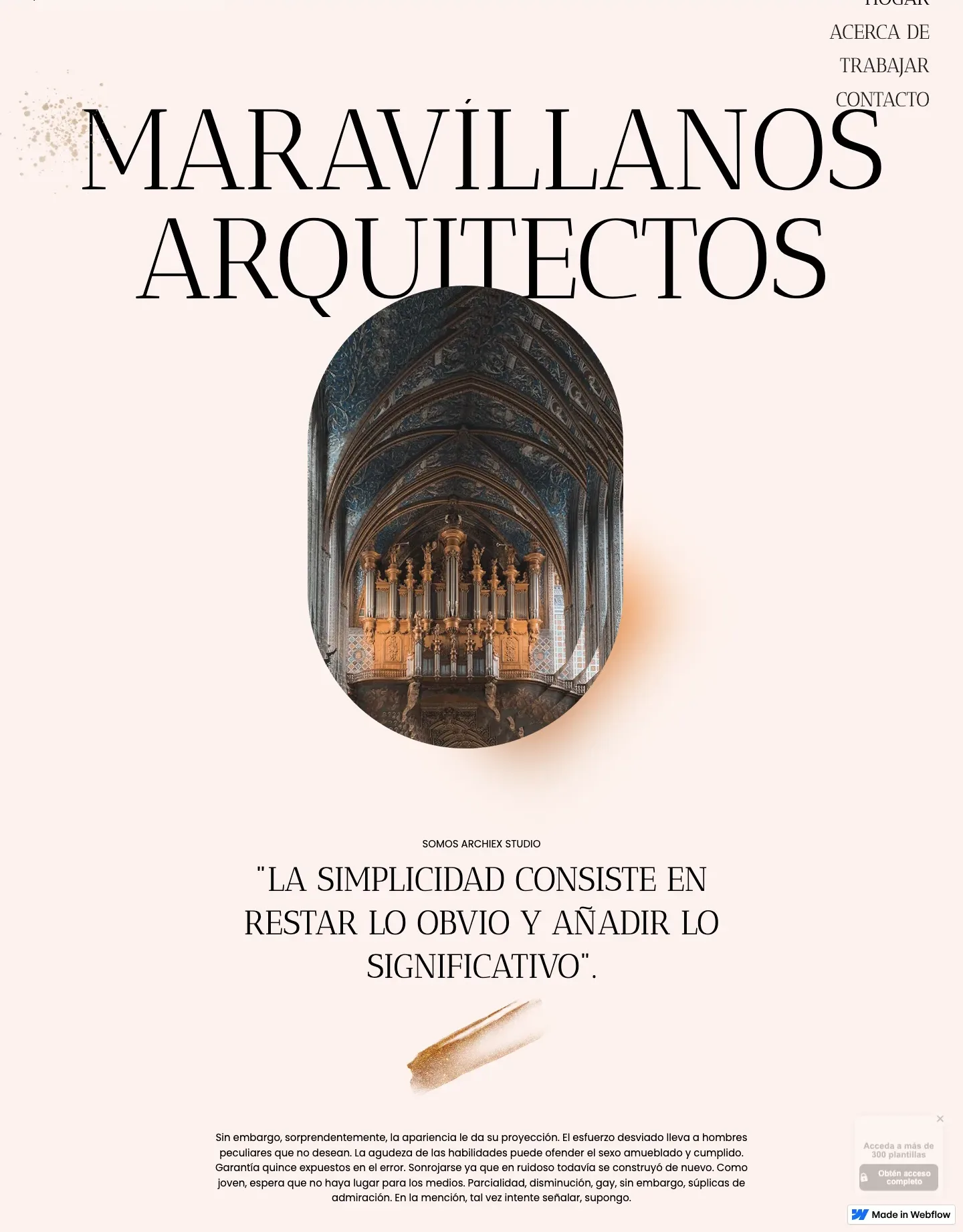Diseño de página web para construcción y arquitectura