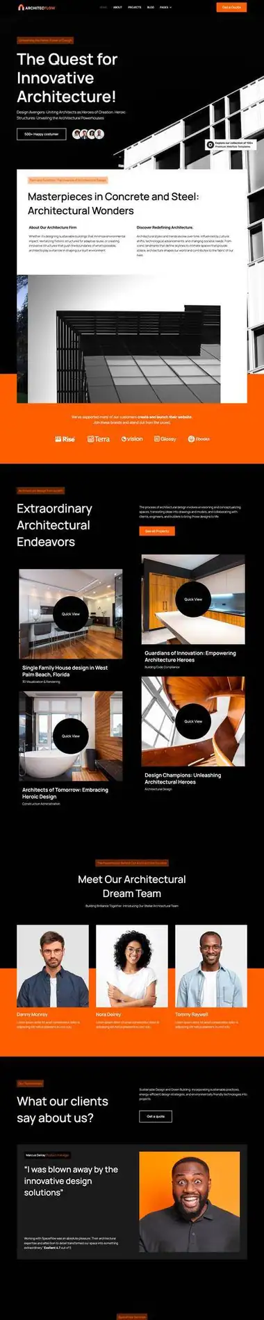 Diseño de página web para construcción y arquitectura